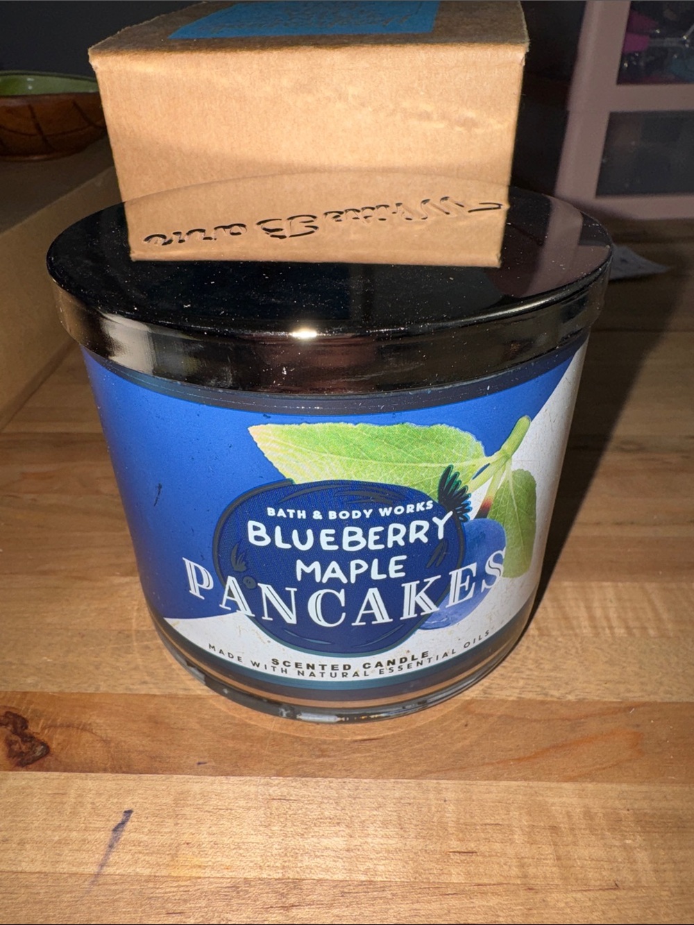 Bath & Body Works Blueberry Maple Pancakes Candle - Blue